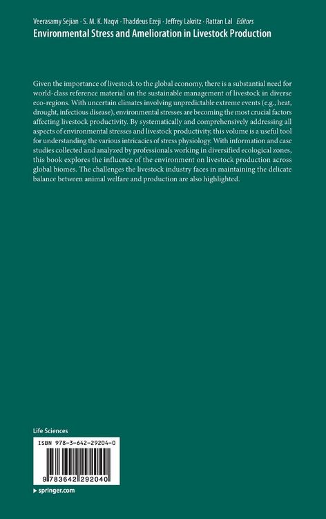 Produktbild: Environmental Stress and Amelioration in Livestock Production