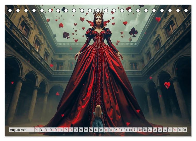 Produktbild: Alice &ndash; Eine Reise durch das Wunderland (Tischkalender 2027 DIN A5 quer), CALVENDO Monatskalender