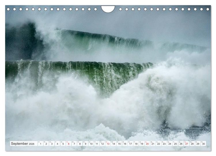 Produktbild: WASSERBERGE - Die Riesenwellen von Nazar&eacute; (Wandkalender 2026 DIN A4 quer), CALVENDO Monatskalender