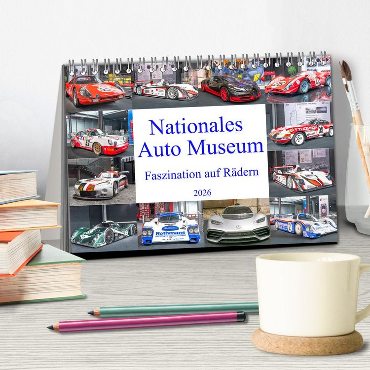 Produktbild: Nationales Auto Museum, Faszination auf R&auml;dern (Tischkalender 2026 DIN A5 quer), CALVENDO Monatskalender