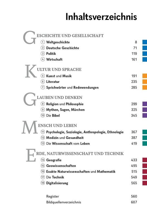 Produktbild: Das gro&szlig;e Buch der Allgemeinbildung. Grundwissen von A bis Z. Standardwerk von Geschichte und Wirtschaft bis Mathematik und Technik