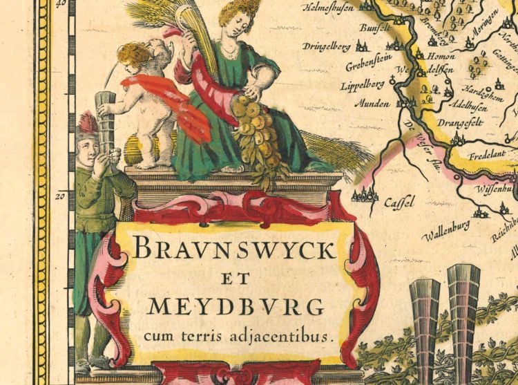 Produktbild: Historische Karte: Braunschweig und Magdeburg 1636 (Plano)