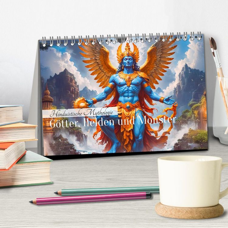 Produktbild: Hinduistische Mythologie - G&ouml;tter, Helden und Monster (Tischkalender 2026 DIN A5 quer), CALVENDO Monatskalender