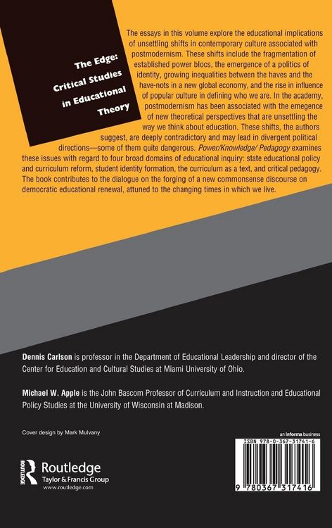 Produktbild: Power/knowledge/pedagogy