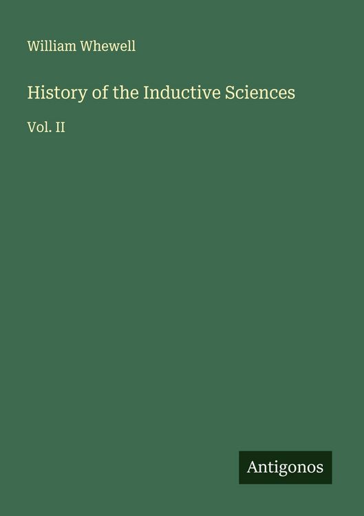Produktbild: History of the Inductive Sciences
