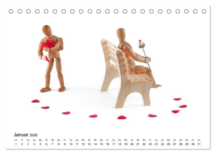 Produktbild: Und immer wieder mit Liebe (Tischkalender 2026 DIN A5 quer), CALVENDO Monatskalender