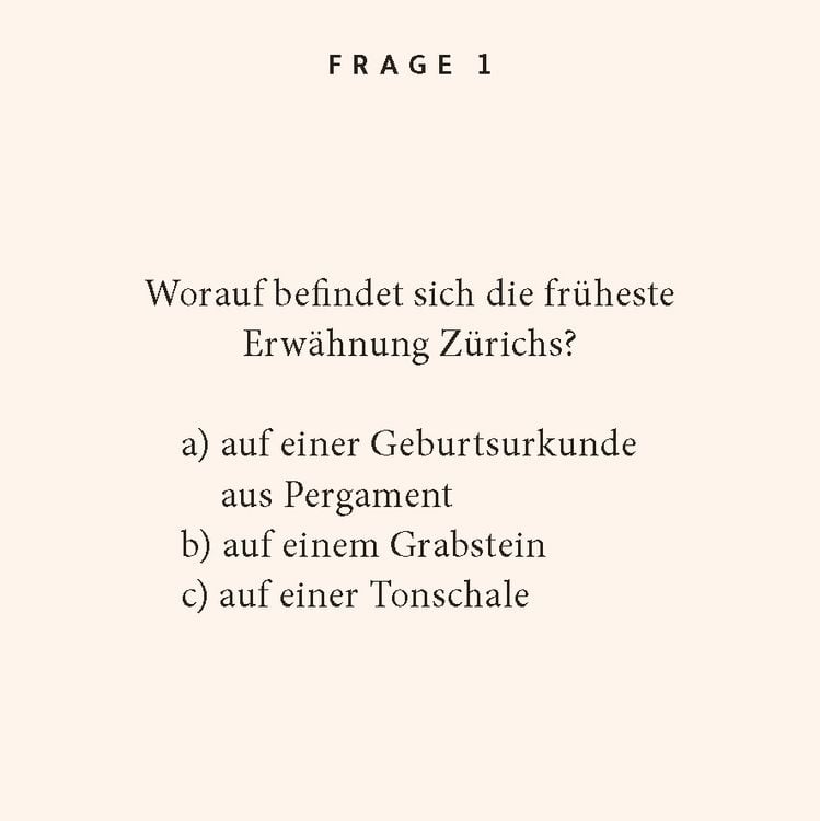 Produktbild: Zürich-Quiz