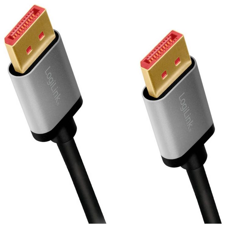 Produktbild: LogiLink DisplayPort AV Anschlusskabel [1x DisplayPort - 1x DisplayPort] 1m Schwarz/Grau