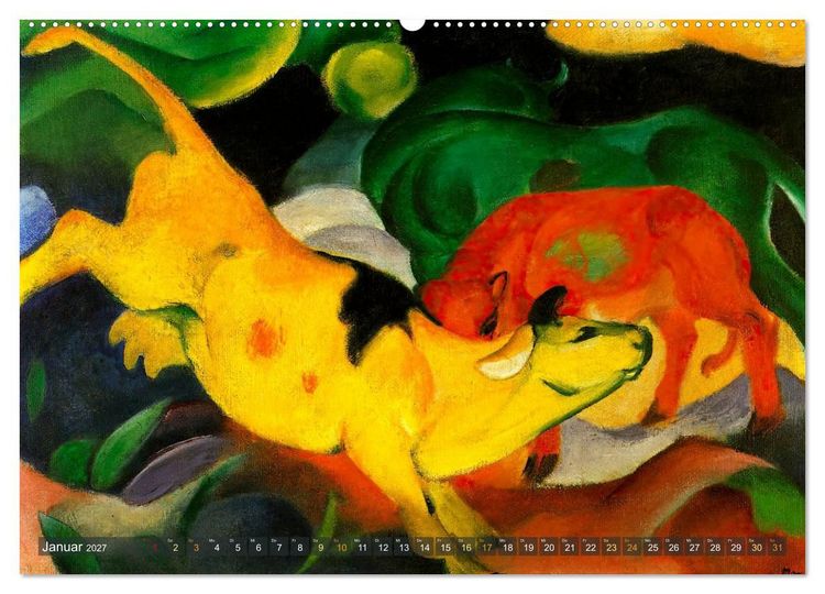 Produktbild: Expressionistische Tierwelten (hochwertiger Premium Wandkalender 2027 DIN A2 quer), Kunstdruck in Hochglanz