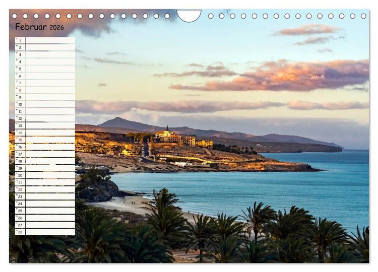 Produktbild: FUERTEVENTURA Geburtstagskalender mit Planerfunktion (Wandkalender 2026 DIN A4 quer), CALVENDO Monatskalender