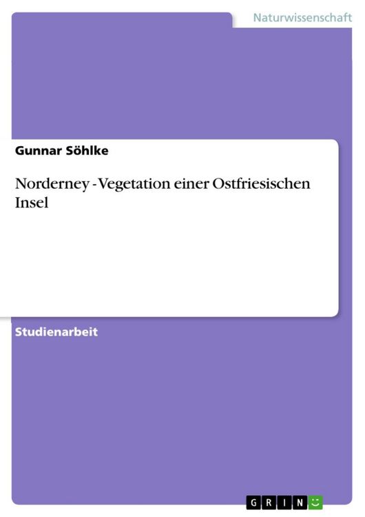Produktbild: Norderney - Vegetation einer Ostfriesischen Insel