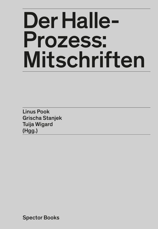 Produktbild: Der Halle-Prozess: Mitschriften