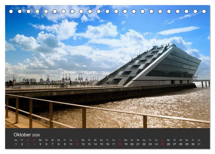 Produktbild: Hamburger Stadtansichten (Tischkalender 2026 DIN A5 quer), CALVENDO Monatskalender