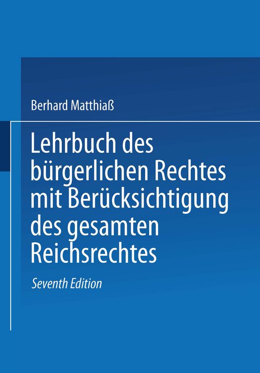 Produktbild: Lehrbuch des B&uuml;rgerlichen Rechtes