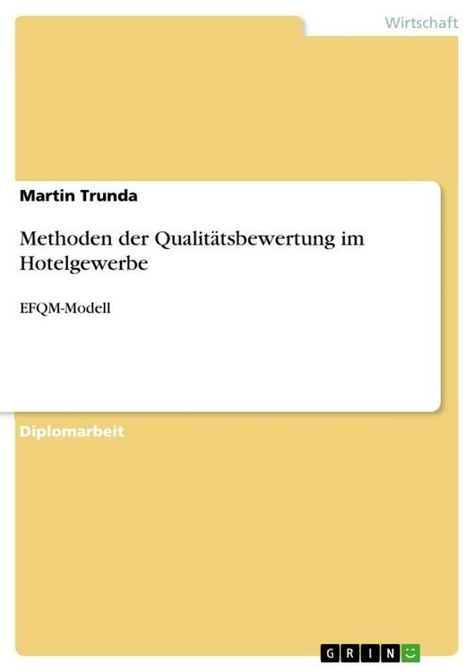 Produktbild: Methoden der Qualit&auml;tsbewertung im Hotelgewerbe