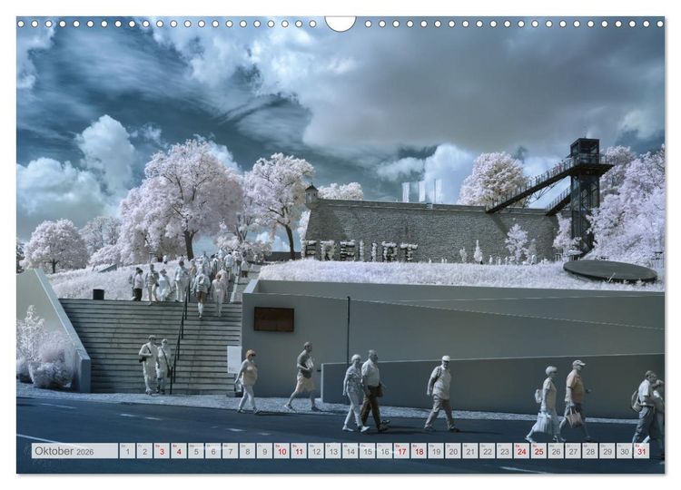 Produktbild: Erfurt - Infrarotfotografien von Kurt Lochte (Wandkalender 2026 DIN A3 quer), CALVENDO Monatskalender