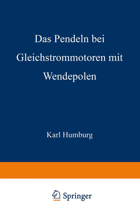 Produktbild: Das Pendeln bei Gleichstrommotoren mit Wendepolen