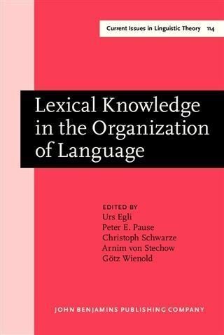 Produktbild: Lexical Knowledge in the Organization of Language