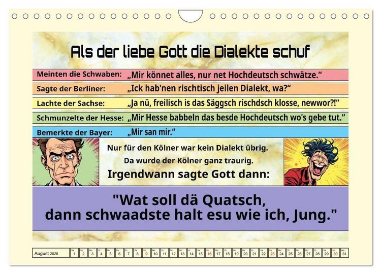 Produktbild: K&ouml;lscher Frohsinn auf K&ouml;lsch (Wandkalender 2026 DIN A4 quer), CALVENDO Monatskalender