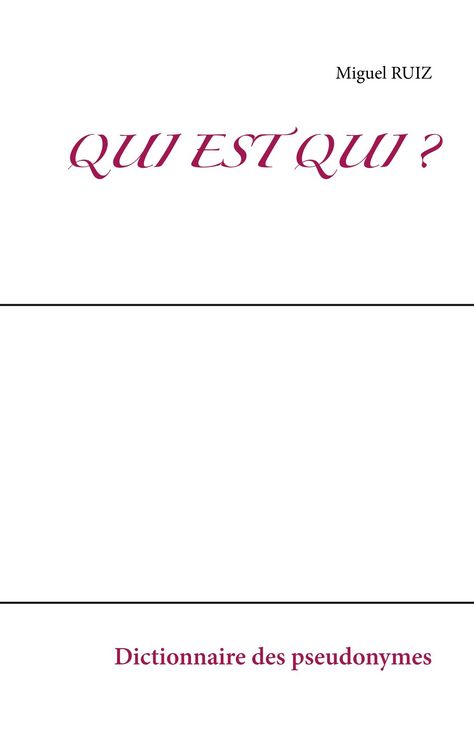 Produktbild: Qui est qui ?