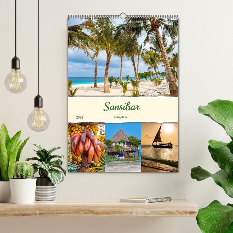 Produktbild: Sansibar - Reiseplaner (Wandkalender 2026 DIN A2 hoch), CALVENDO Monatskalender