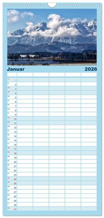 Produktbild: Familienplaner 2026 - Hopfensee - Riviera des Allg&auml;us mit 5 Spalten (Wandkalender, 21 x 45 cm) CALVENDO