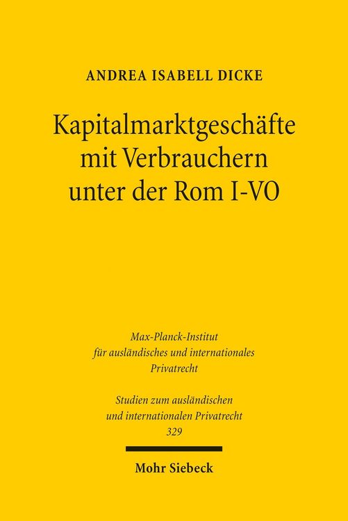 Produktbild: Kapitalmarktgesch&auml;fte mit Verbrauchern unter der Rom I-VO