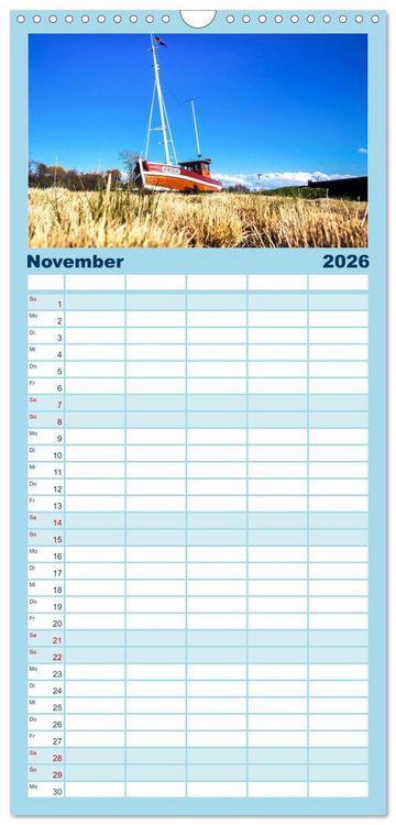 Produktbild: Familienplaner 2026 - Norden-Norddeich. Maritime Orte mit Flair mit 5 Spalten (Wandkalender, 21 x 45 cm) CALVENDO