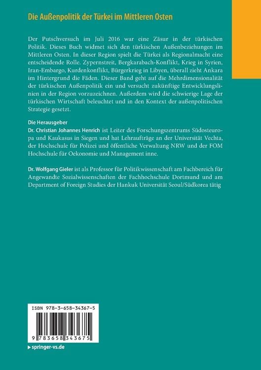 Produktbild: Die Au&szlig;enpolitik der T&uuml;rkei im Mittleren Osten