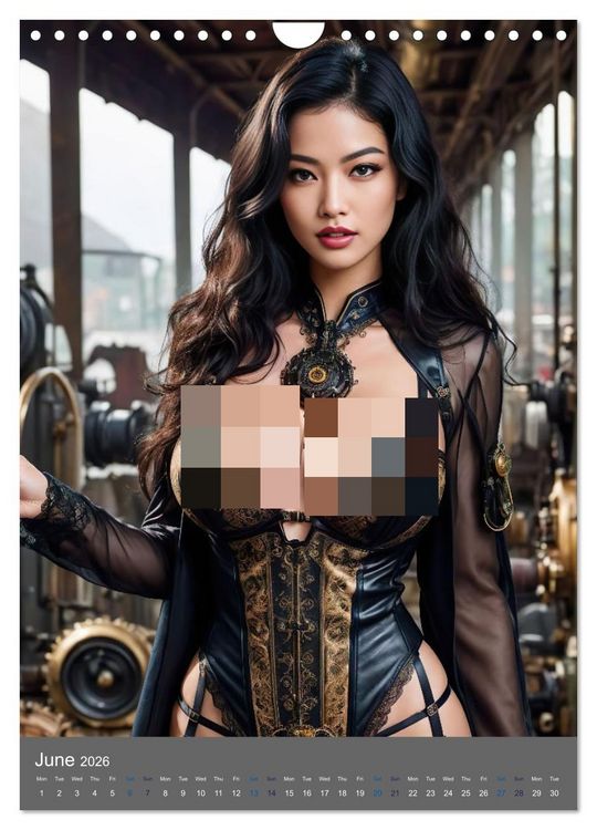 Produktbild: Seductive steampunk divas (Wall Calendar 2026 DIN A4 portrait), CALVENDO 12 Month Wall Calendar
