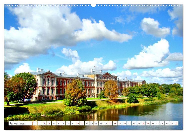 Produktbild: Mitau-Jelgava - Kurlands malerische Hauptstadt (hochwertiger Premium Wandkalender 2026 DIN A2 quer), Kunstdruck in Hochglanz