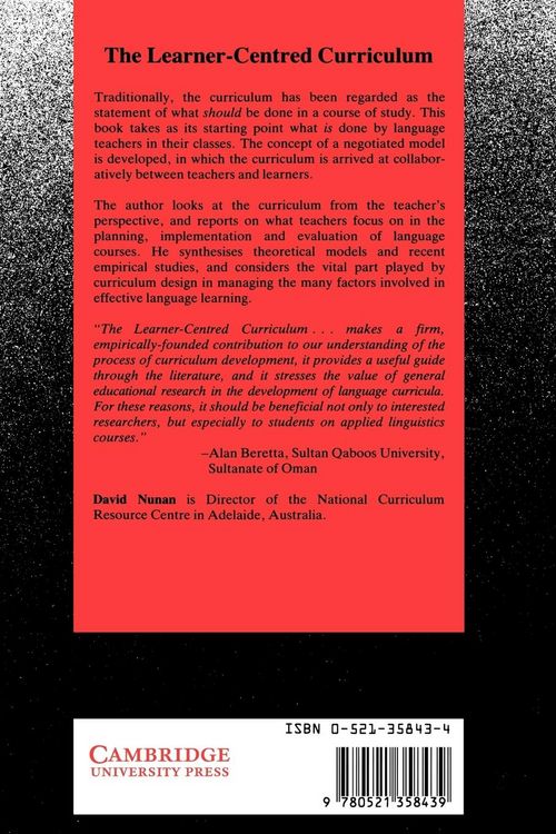 Produktbild: The Learner-Centred Curriculum