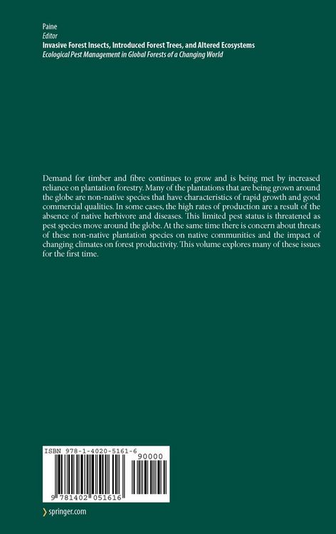 Produktbild: Invasive Forest Insects, Introduced Forest Trees, and Altered Ecosystems