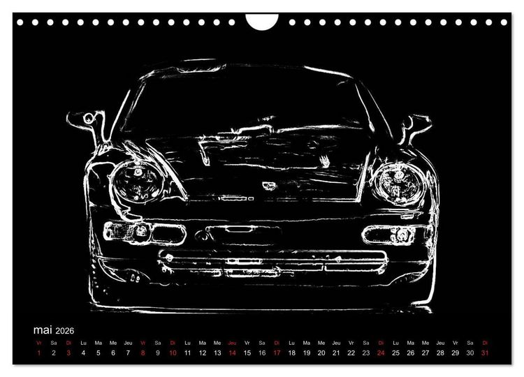 Produktbild: 911 Lignes (Calendrier mural 2026 DIN A4 vertical), CALVENDO calendrier mensuel