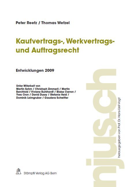 Produktbild: Kaufvertrags-, Werkvertrags- und Auftragsrecht, Entwicklungen 2009