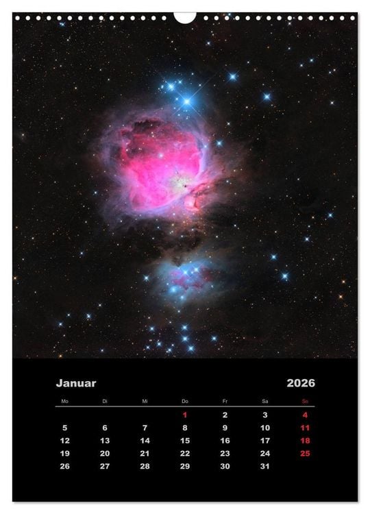 Produktbild: Astronomie 2026 (Wandkalender 2026 DIN A3 hoch), CALVENDO Monatskalender