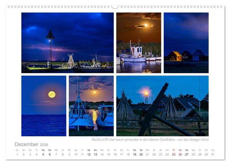 Produktbild: Sehnsucht Holmsland Klit &ndash; Impressionen und Collagen (hochwertiger Premium Wandkalender 2026 DIN A2 quer), Kunstdruck in Hochglanz