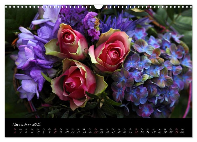Produktbild: Florales Sonett - Visuelle Musik der Blumen (Wandkalender 2026 DIN A3 quer), CALVENDO Monatskalender