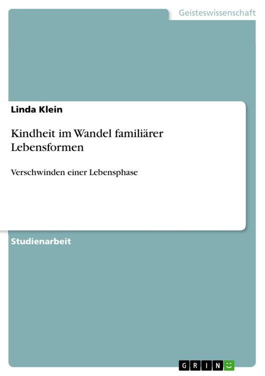 Produktbild: Kindheit im Wandel famili&auml;rer Lebensformen