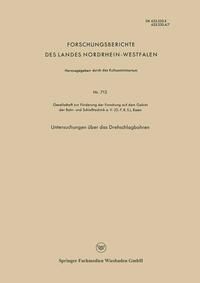 Produktbild: Untersuchungen &uuml;ber das Drehschlagbohren