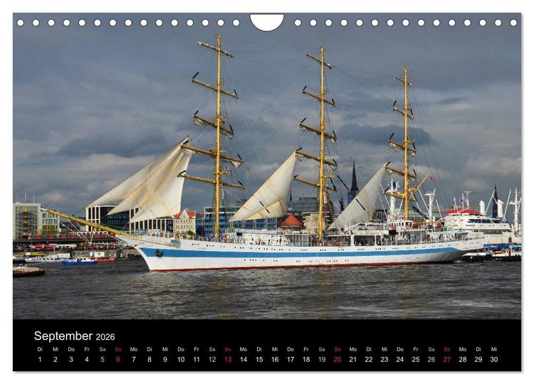Produktbild: Auslaufparade des Hamburger Hafengeburtstages (Wandkalender 2026 DIN A4 quer), CALVENDO Monatskalender
