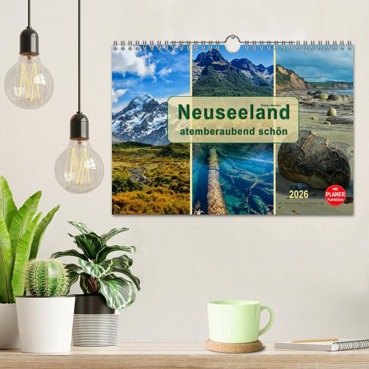 Produktbild: Neuseeland - atemberaubend sch&ouml;n (Wandkalender 2026 DIN A4 quer), CALVENDO Monatskalender