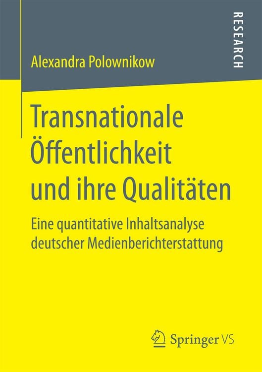 Produktbild: Transnationale &Ouml;ffentlichkeit und ihre Qualit&auml;ten