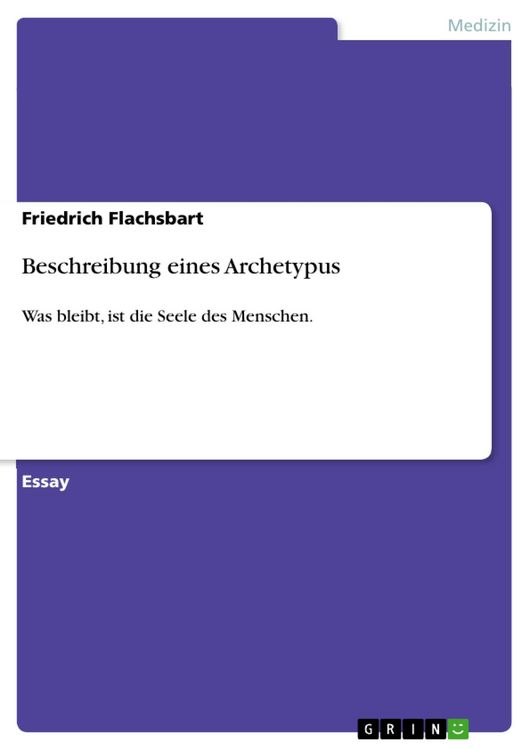 Produktbild: Beschreibung eines Archetypus