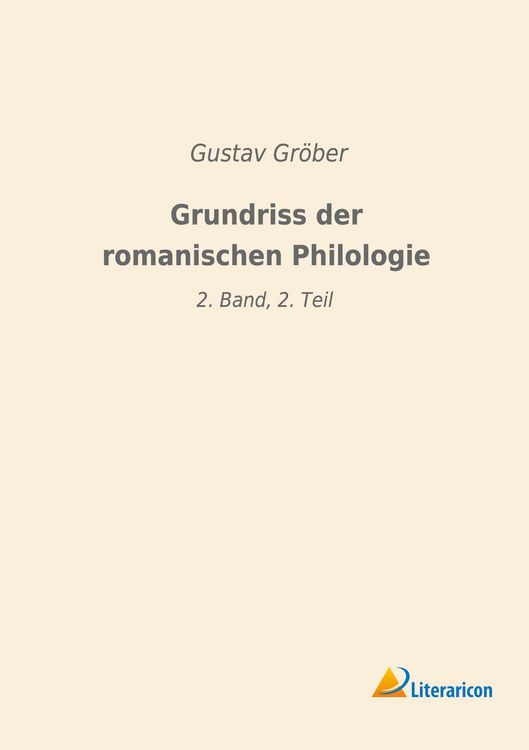 Produktbild: Grundriss der romanischen Philologie