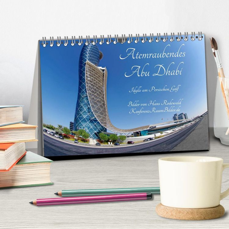Produktbild: Atemraubendes Abu Dhabi - Idylle am Persischen Golf (Tischkalender 2026 DIN A5 quer), CALVENDO Monatskalender