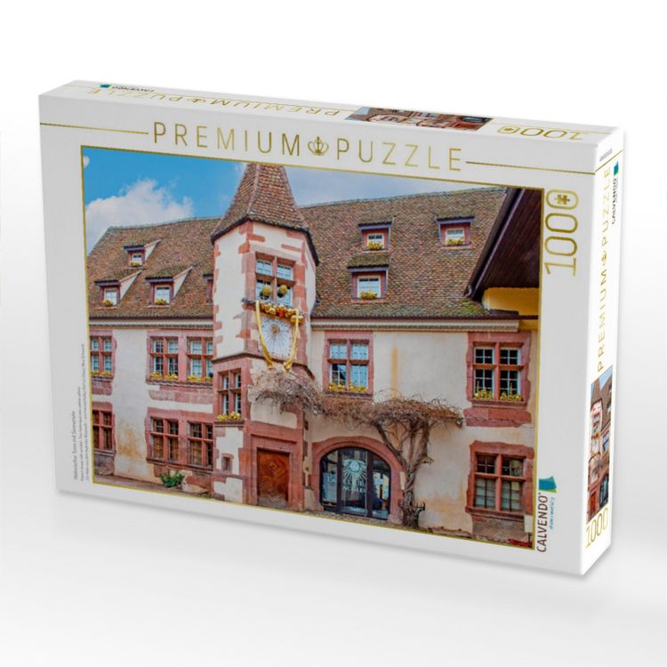 Produktbild: CALVENDO Puzzle Historischer Turm mit Sonnenuhr | 1000 Teile Lege-Gr&ouml;&szlig;e 64x48cm Foto-Puzzle f&uuml;r gl&uuml;ckliche Stunden