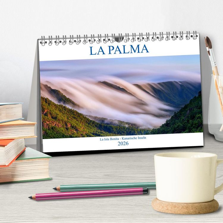 Produktbild: La Palma - La Isla Bonita - Kanarische Inseln (Tischkalender 2026 DIN A5 quer), CALVENDO Monatskalender