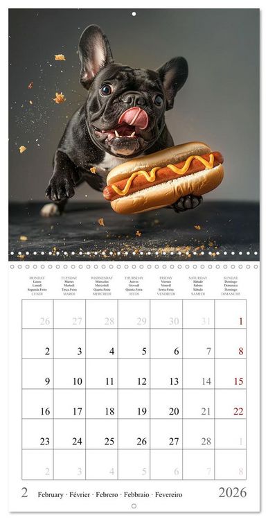 Produktbild: French Bulldogs (Wall Calendar 2026 12 &times; 12 Inch) CALVENDO 12 Month Wall Calendar