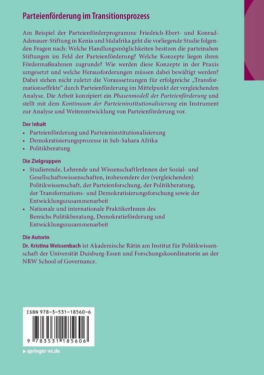 Produktbild: Parteienf&ouml;rderung im Transitionsprozess